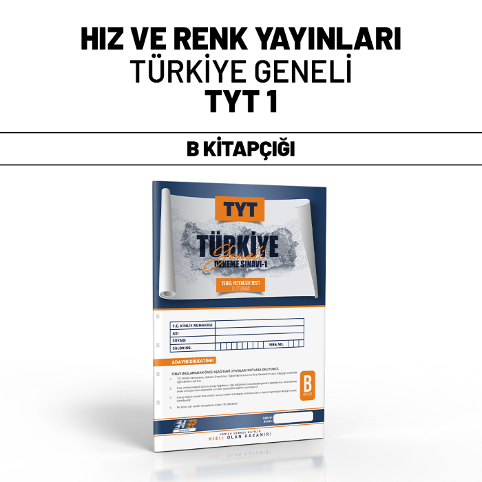 HIZ RENK YAYIN TYT TÜRKİYE GENELİ SNV 1-B - 25-26